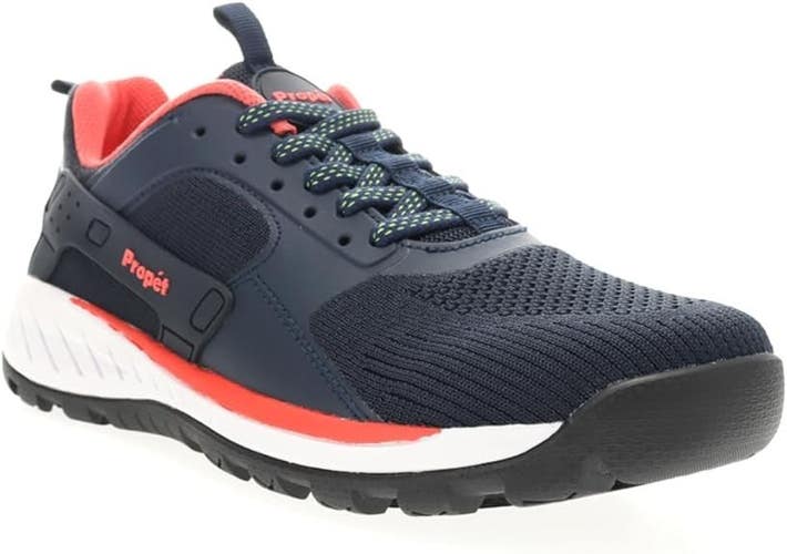 Propet Visper Sneakers Womens US 8.5 Wide Navy Leather Mesh Hiking Shoes ZAP833