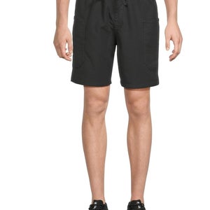 PrAna Cuyamaca Cargo Shorts Mens M Black Organic Cotton Drawstring Waist GBO1917