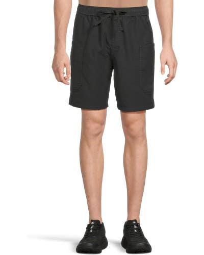 PrAna Cuyamaca Cargo Shorts Mens M Black Organic Cotton Drawstring Waist GBO1917