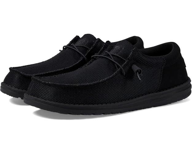 Hey Dude Wally Funk 40011-0XS Men's US 9 Black Slip On Casual Shoes GBO1887