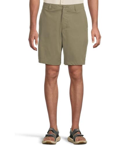 Columbia Tech Trail Utility Shorts Men's 38 Stone Green Flat Front Chino GBO1893