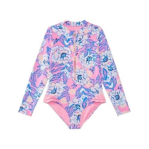 Lilly Pulitzer Denning Swimsuit Girls 6 Multicolor UPF 50+ Rashguard GBO1853