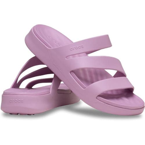 Crocs Getaway 209587-5BX Sandals Women's US 9 Purple Slip On Strappy GBO1886