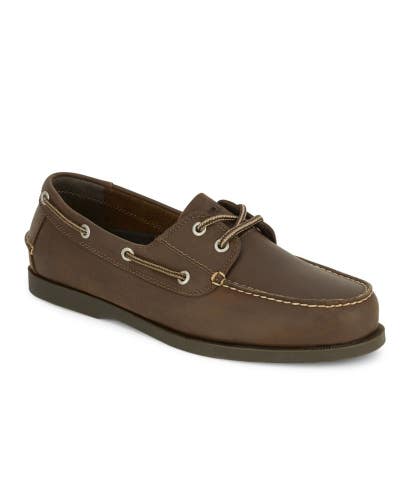 Dockers Vargas 90-30406 Men's 9 Brown Leather Moc Toe Slip On Boat Shoe ZOGG2698