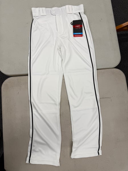 Rawlings White/Black Baseball Pants: Youth Large
