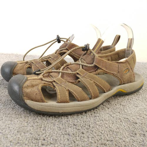 Keen Whisper Mens Size 9.5 Sandals Brown Bungee Cord Water Shoes Slingback