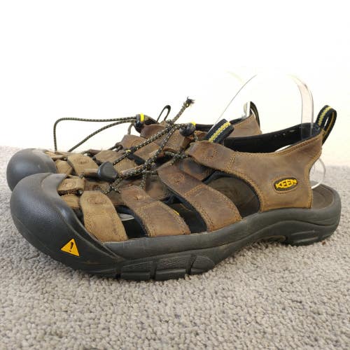 Keen Newport H2 Sandals Mens Size 10 Shoes Waterproof Slingback Brown Leather