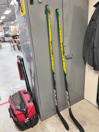 Intermediate Bauer Supreme Ultrasonic Left Hand Hockey Stick P28 65 Flex (Used) - 2 Sticks Available