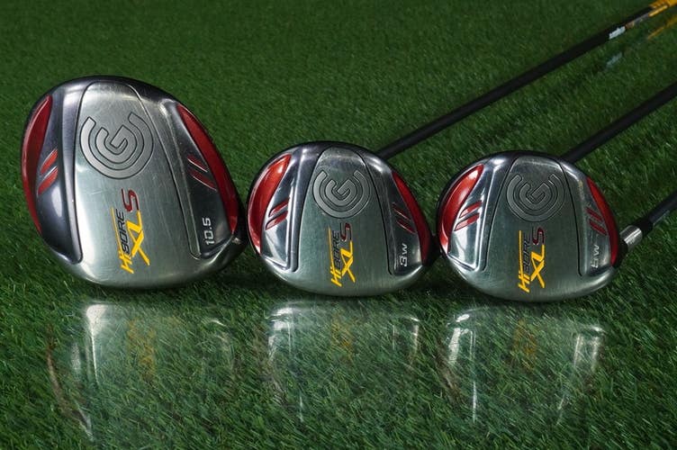 CLEVELAND HI BORE XLS WOODS SET DRIVER, 3W, 5W REGULAR FLEX GRAPHITE LH ~ LOOK!!