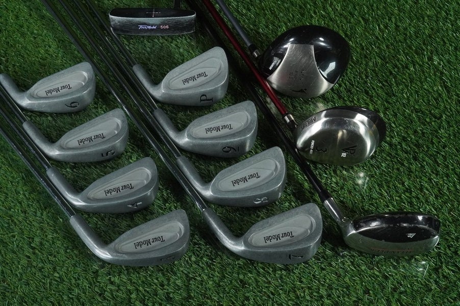 MEN'S 12pc. TOUR MODEL GOLF STARTER SET REGULAR FLEX RIGHT HANDED RH ~ LOOK!!