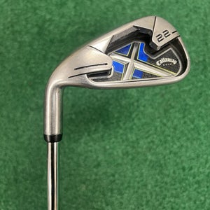 Callaway X-22 Single 7 Iron Men's LEFT Hand Stiff Flex Steel Shaft 37" Golf Club