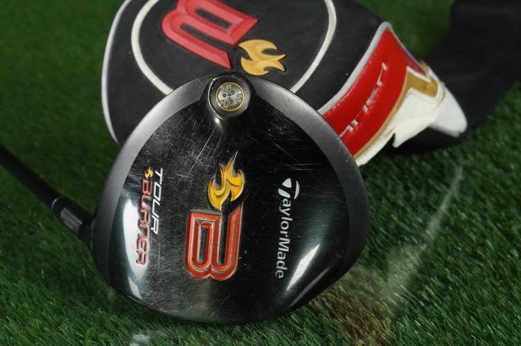 TAYLORMADE TOUR BURNER 9.5 DRIVER REAX SUPERFAST M SENIOR FLEX RH W/ HEADCOVER