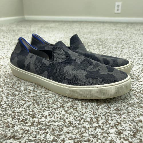 Rothys Shoes Womens Size 10.5 Gray Camo City Slip On Sneaker Flats Knit Casual