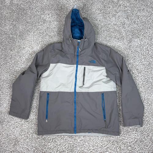 North Face Jacket Mens Medium Gray DryVent Hooded Insulated Waterproof Parka