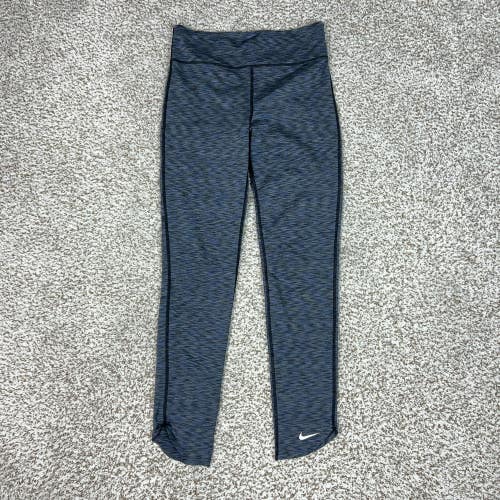 Nike Pants Womens Large Blue Flecked Dri-FIT Ankle Leggings Running Gym Yoga
