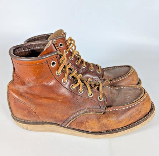 Red Wing Heritage 875 Moc Toe Leather Work Boots Mens Size 8 D Made In USA