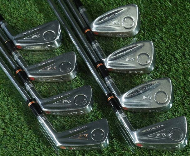 WILSON STAFF DYNAPOWER IRONS SET 2-PW (NO 7) REGULAR FLEX STEEL RH ~ VINTAGE!!