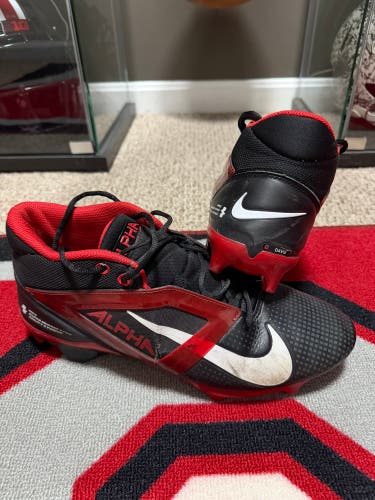 NIKE OHIO STATE OSU BUCKEYES ALPHA MENACE PRO 4 CADEN DAVIS USED FOOTBALL CLEATS