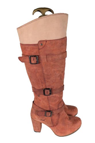 CAT Caterpillar Womens X Shontelle Tall Oxblood Red Boots Szie: 8