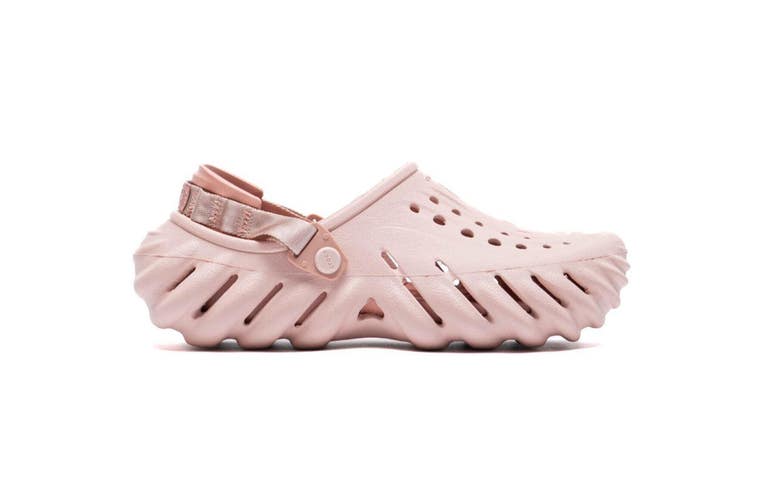 Crocs Echo 207937-6TY Clogs Unisex 11 Pink Clay Heel Strap Casual Shoes JAX704