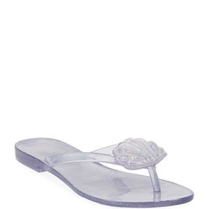 Melissa Harmonic XV Sandals Women's US 5 Clear Glitter Waterproof Thong ZAP775