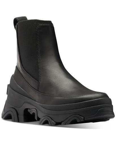 Sorel Brex 1951221-010 Boots Women's 8.5 Black Leather Waterproof Chelsea ZAP980
