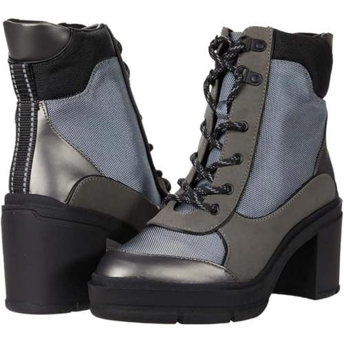 Rocket Dog Karli Boots Women's US 6 Gunmetal Round Toe Block Heel Ankle ZAP767