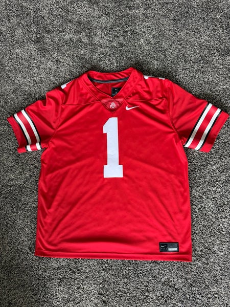 MENS NIKE OHIO STATE OSU BUCKEYES #1 FOOTBALL JERSEY SIZE XL