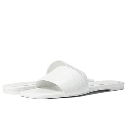 Stuart Weitzman Summer Sandals Women's US 6 White Leather Slip-On Slide ZAP744
