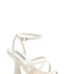 Steve Madden Blessing Sandals Women's US 9.5 White Leather Slingback ZAP738