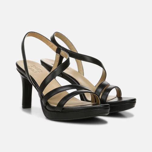 Naturalizer Brenta H9892S0002 Sandal Women's 7.5 Black Round Toe Strappy RHS6798