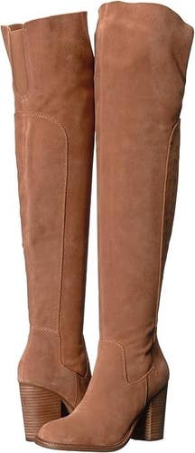 Kelsi Dagger Brooklyn Logan Bootie Womens 8 Chestnut Over the Knee Boots ZAP800