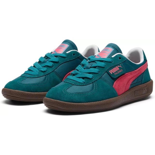 Puma Palermo Play Paris Sneakers Women's US 8.5 Green Suede Casual Shoes RHS6938