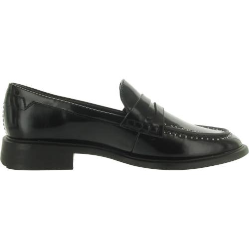 Franco Sarto Eden Loafers Women's 8 Black Moc Toe Studded Slip On Flats RHS6952