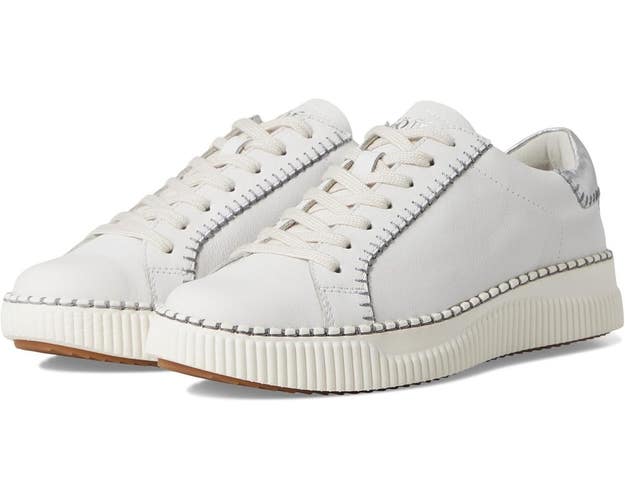 Sofft Frazier Sneakers Women's US 8 White Leather Baseball Stitch Shoes RHS6799