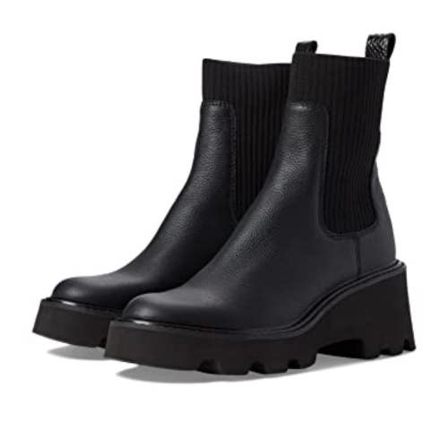 Dolce Vita Hoven H2O Boots Women's 8.5 Black Waterproof Lug Sole Bootie ZOGG2734