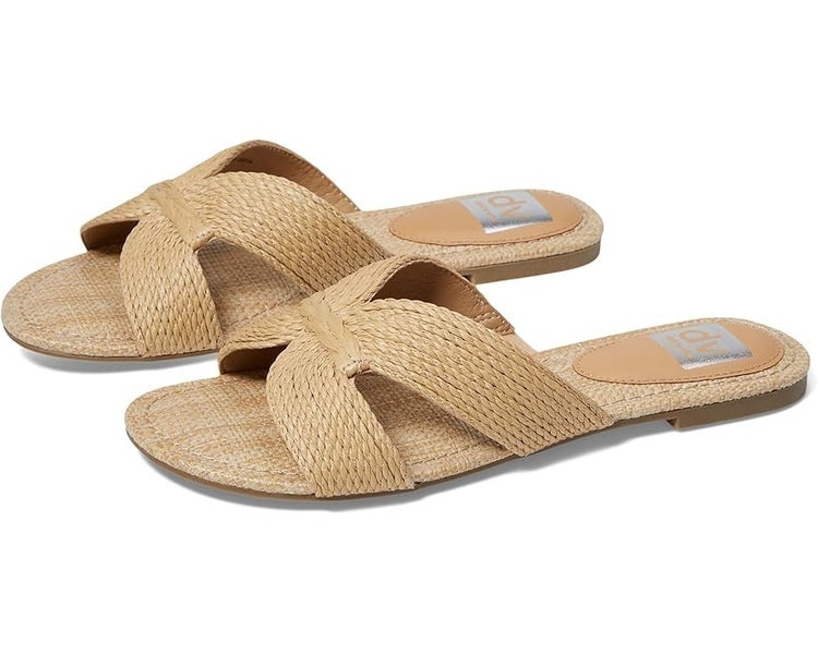 DV by Dolce Vita Geeya Women's 7 Natural Braided Strap Slip-On Sandals RHS6910