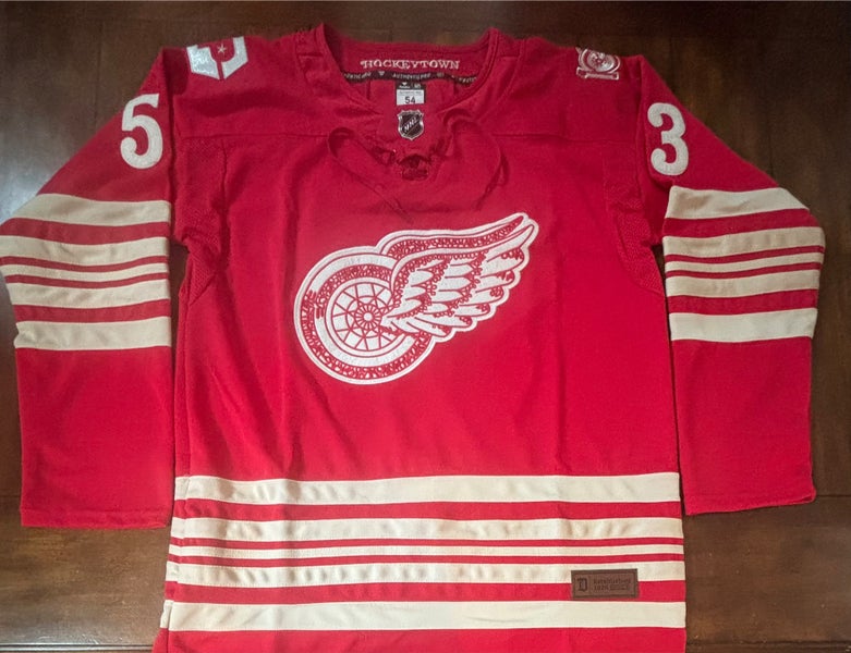 Detroit Red Wings Moritz Seider #53 100 Year Centennial Jersey Adult XL (54)