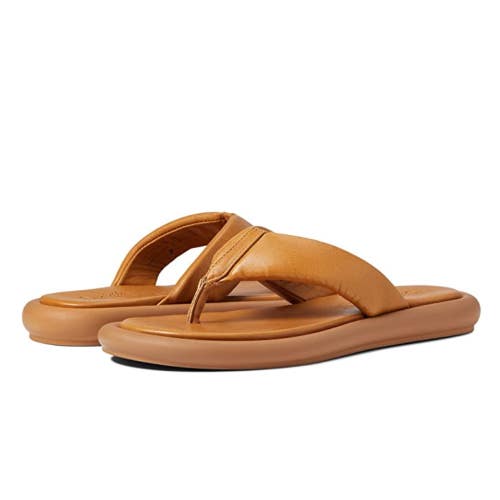 Seychelles Fun Fact Women's Size 6.5 Tan Leather Flip Flop Slide Sandal ZAP1008