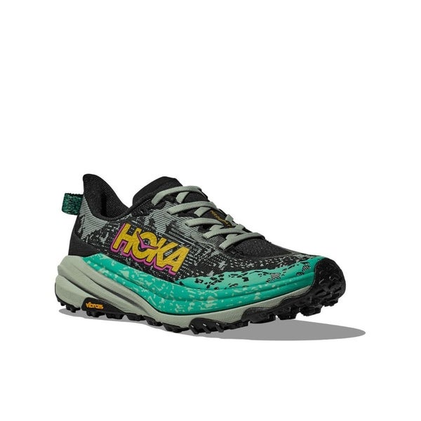 Hoka One One Speedgoat 6 1147811-BLVR Women 7.5 Black Trail Running Shoe DWA3171
