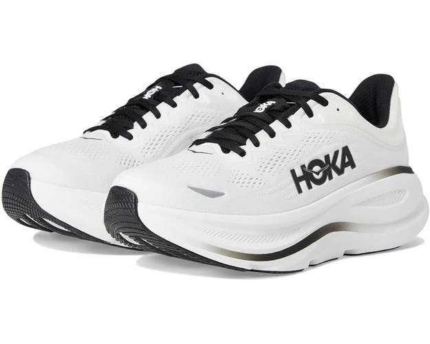 Hoka One One Bondi 9 1162011-WBLC Sneakers Men's 12 White Running Shoes TF8935