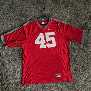 NIKE MENS OHIO STATE OSU BUCKEYES 2011 PRO COMBAT RIVALRY 1961 THROWBACK FOOTBALL JERSEY XL