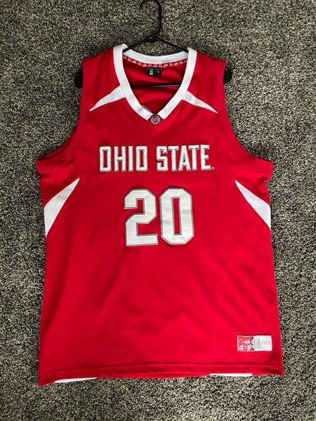 MENS OHIO STATE OSU BUCKEYES #20 BASKETBALL JERSEY SIZE XL