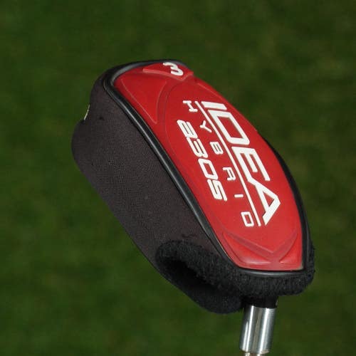 ADAMS IDEA A3OS 3 HYBRID HEADCOVER 3H BOXER BLACK / RED ~ LOOK!!