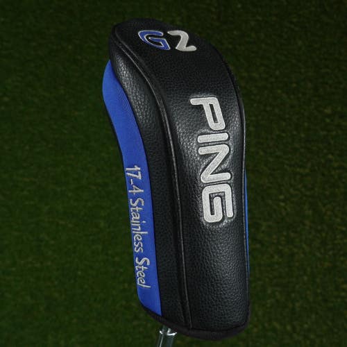 PING G2 7 FAIRWAY 7 WOOD HEADCOVER 17-4 STAINLESS STEEL BLACK / BLUE ~ LOOK!!