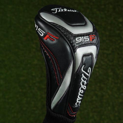 TITLEIST 915F FAIRWAY WOOD HEADCOVER SOCK BLACK / WHITE / RED CHANGEABLE #'S