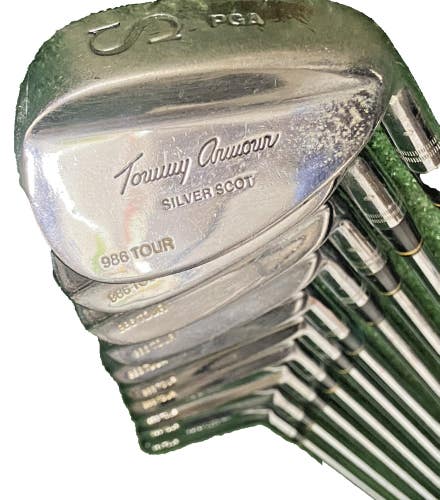 PGA Tommy Armour Silver Scot 986 Tour Forged Iron Set 2-PW,SW RH S300 Steel Nice