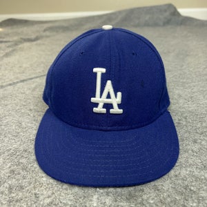 Vintage Los Angeles Dodgers Hat Cap Fitted Mens 7 1/4 Blue Baseball New Era USA