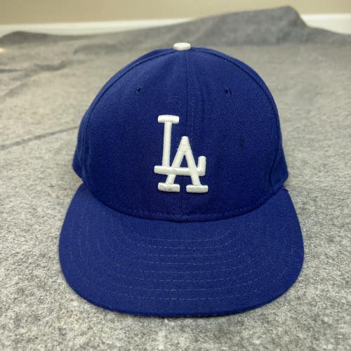 Vintage Los Angeles Dodgers Hat Cap Fitted Mens 7 1/4 Blue Baseball New Era USA