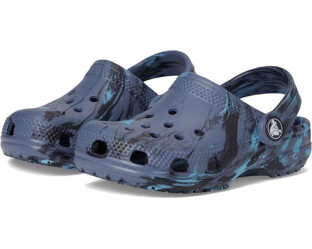 Crocs Classic 206838-4HQ Clog Toddler 6 Marbled Navy Slip-On Casual Shoe GBO1587